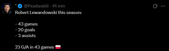 KOSMICZNE STATYSTYKI Roberta Lewandowskiego w CAŁYM SEZONIE 25/26!